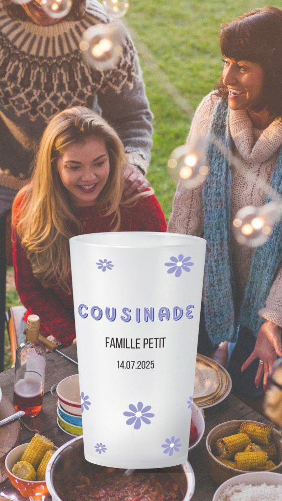Gobelet personnalisé pour une cousinade écoresponsable