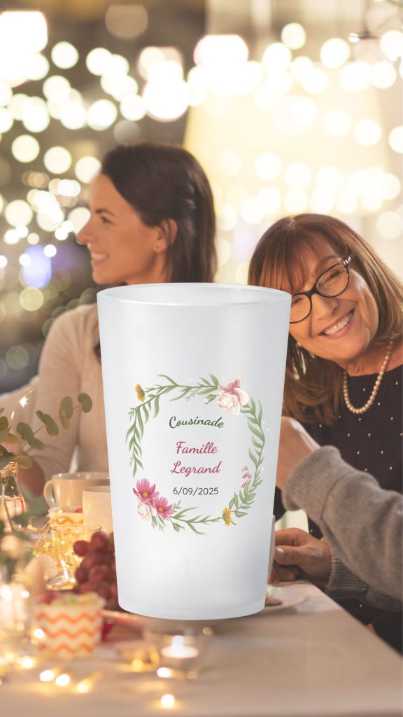 Gobelets personnalisés pour une cousinade zéro déchet