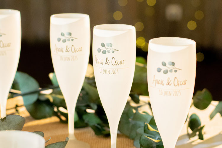 Gobelets personnalisés pour un mariage écoresponsable