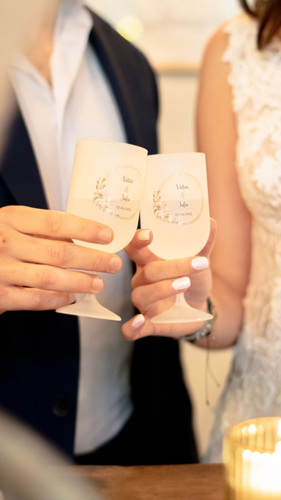 Gobelets réutilisables pour un brunch