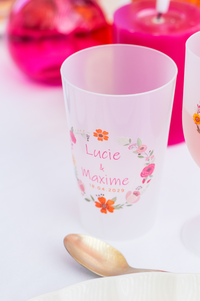 Gobelets personnalisés pour mariage