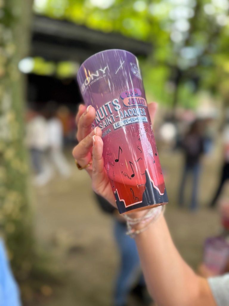 Gobelets réutilisables pour un festival