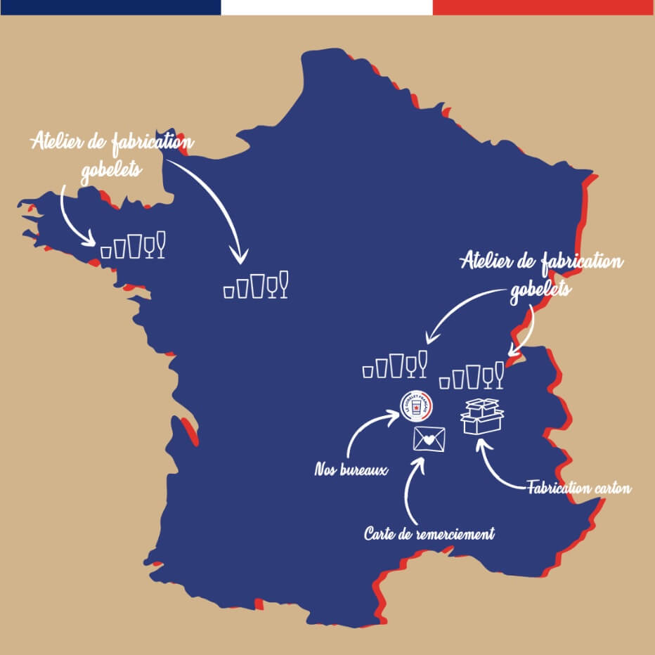 Carte fournisseurs de France Le Gobelet Français