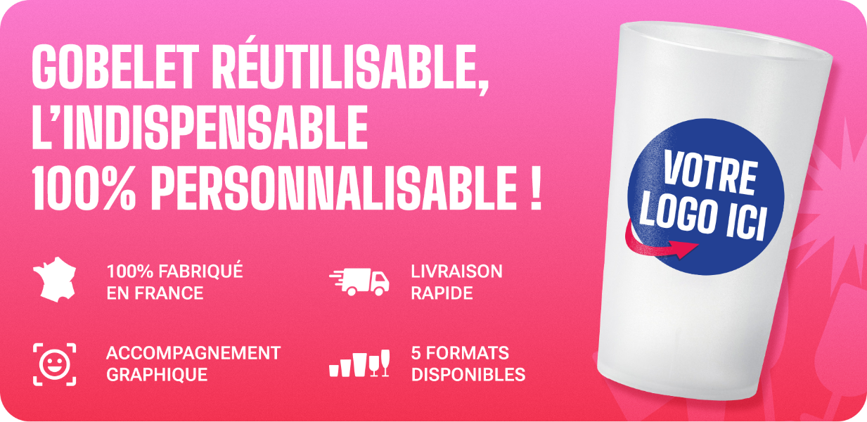 Gobelets personnalis&eacute;s entreprise et club sportif